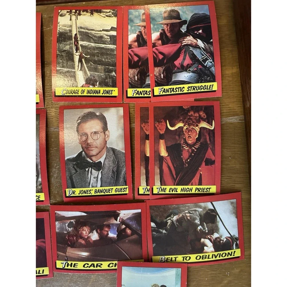 Vintage‎ Indiana Jones Trading Cards Lot – Temple of Doom – Movie Scene Cards 30